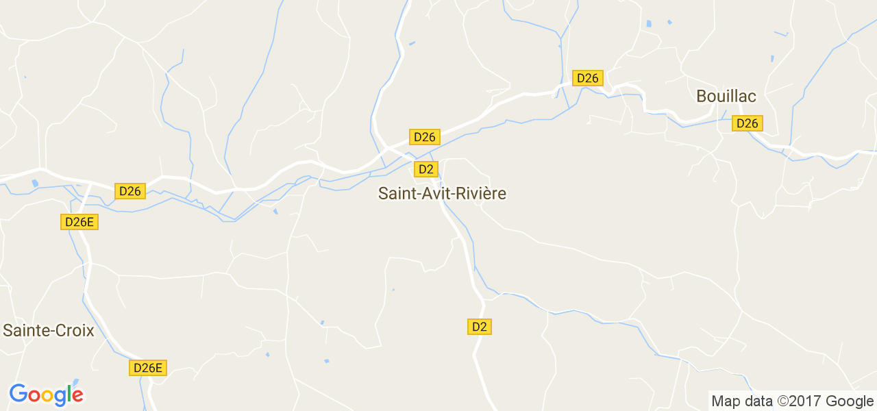 map de la ville de Saint-Avit-Rivière