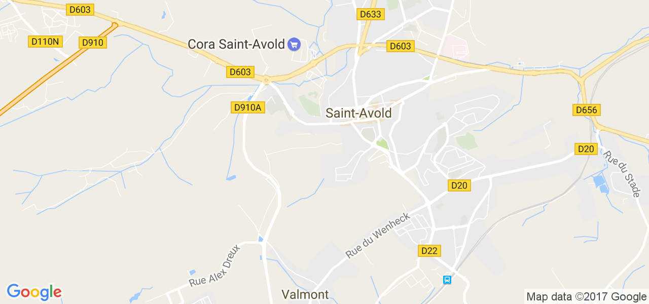 map de la ville de Saint-Avold