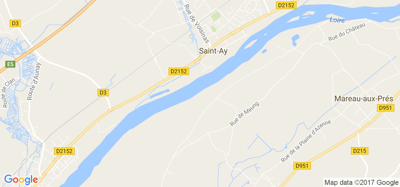 map de la ville de Saint-Ay