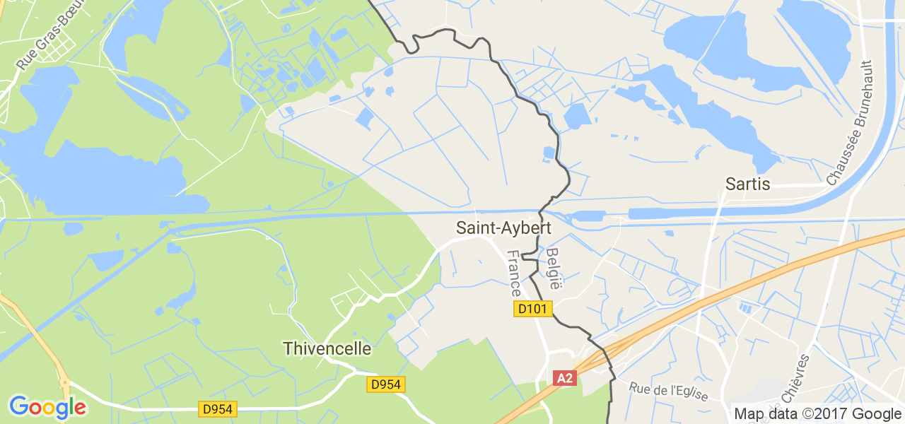 map de la ville de Saint-Aybert