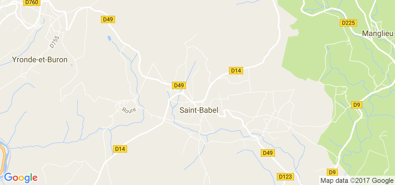 map de la ville de Saint-Babel