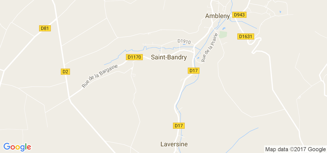 map de la ville de Saint-Bandry