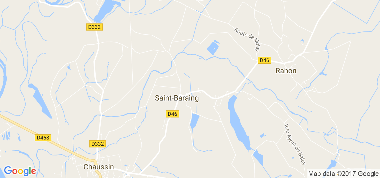 map de la ville de Saint-Baraing