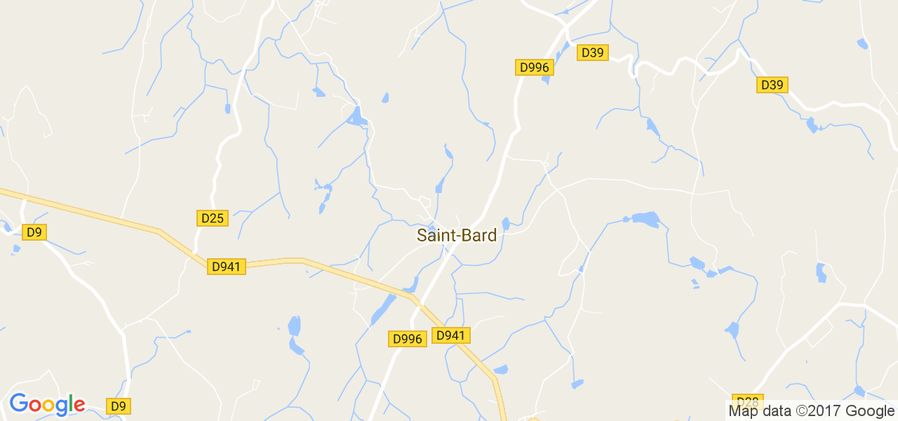 map de la ville de Saint-Bard