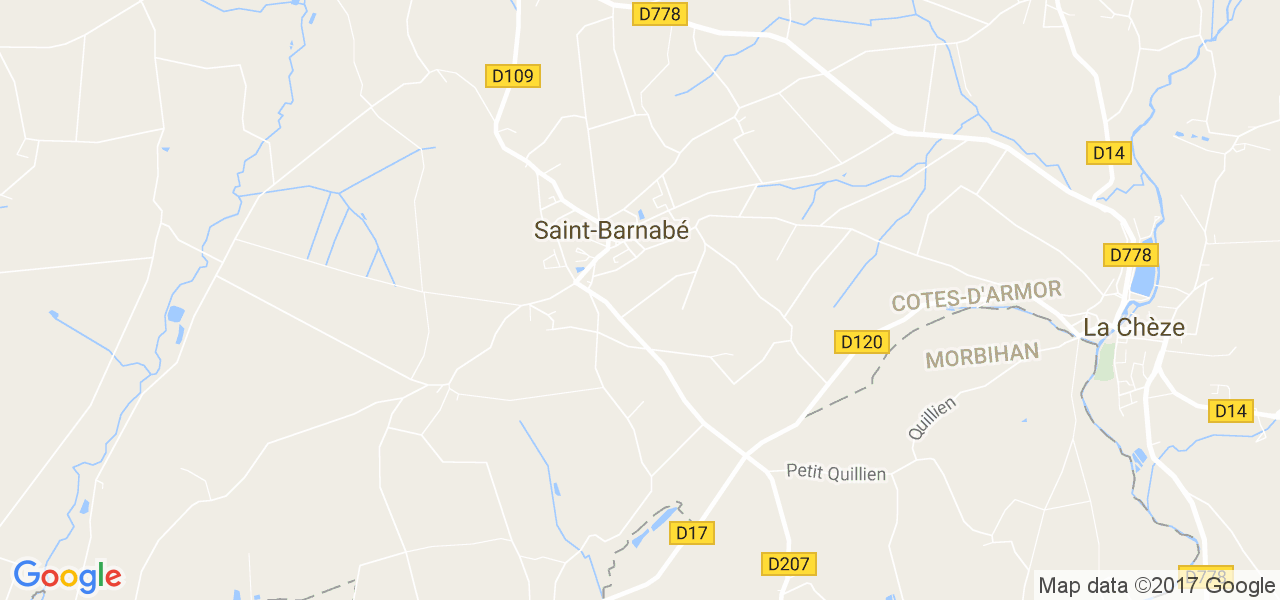 map de la ville de Saint-Barnabé