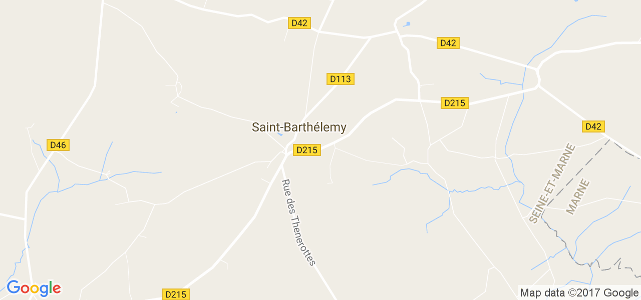 map de la ville de Saint-Barthélemy