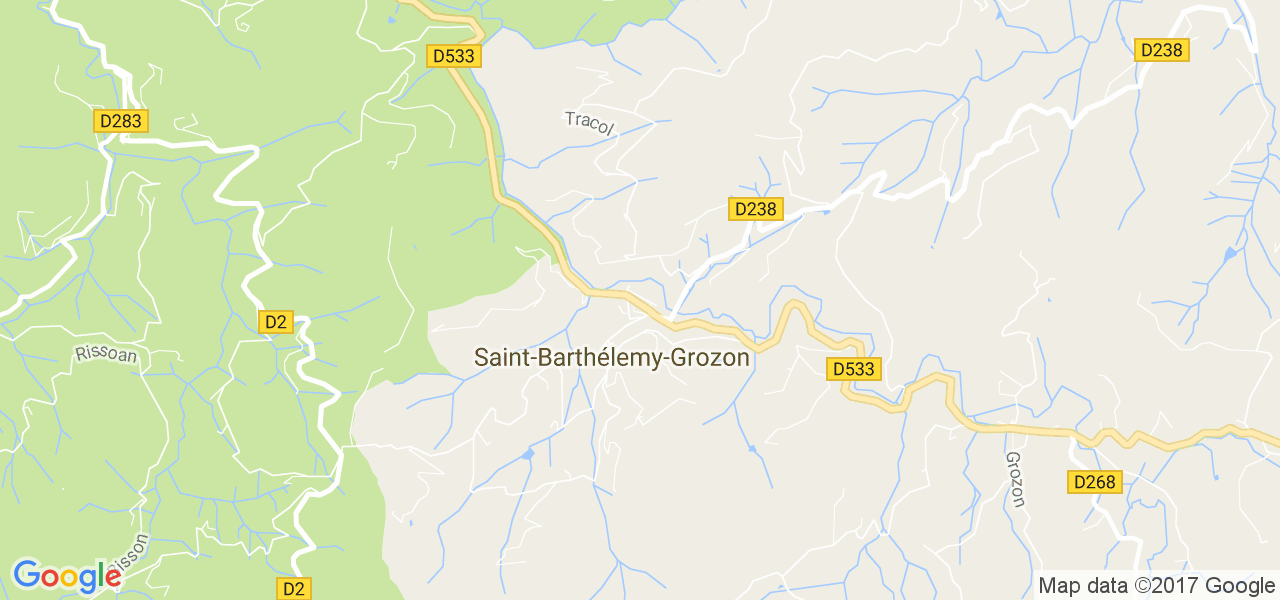 map de la ville de Saint-Barthélemy-Grozon