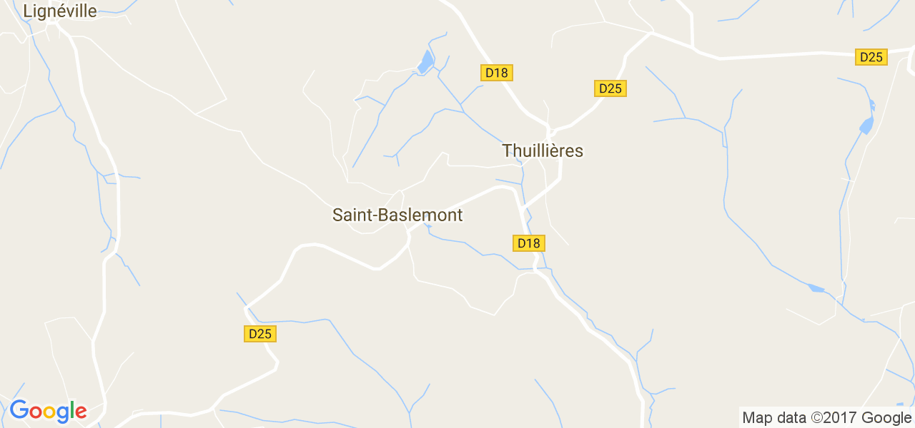 map de la ville de Saint-Baslemont