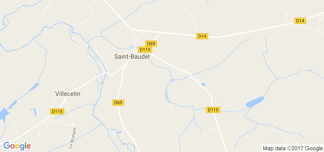 map de la ville de Saint-Baudel