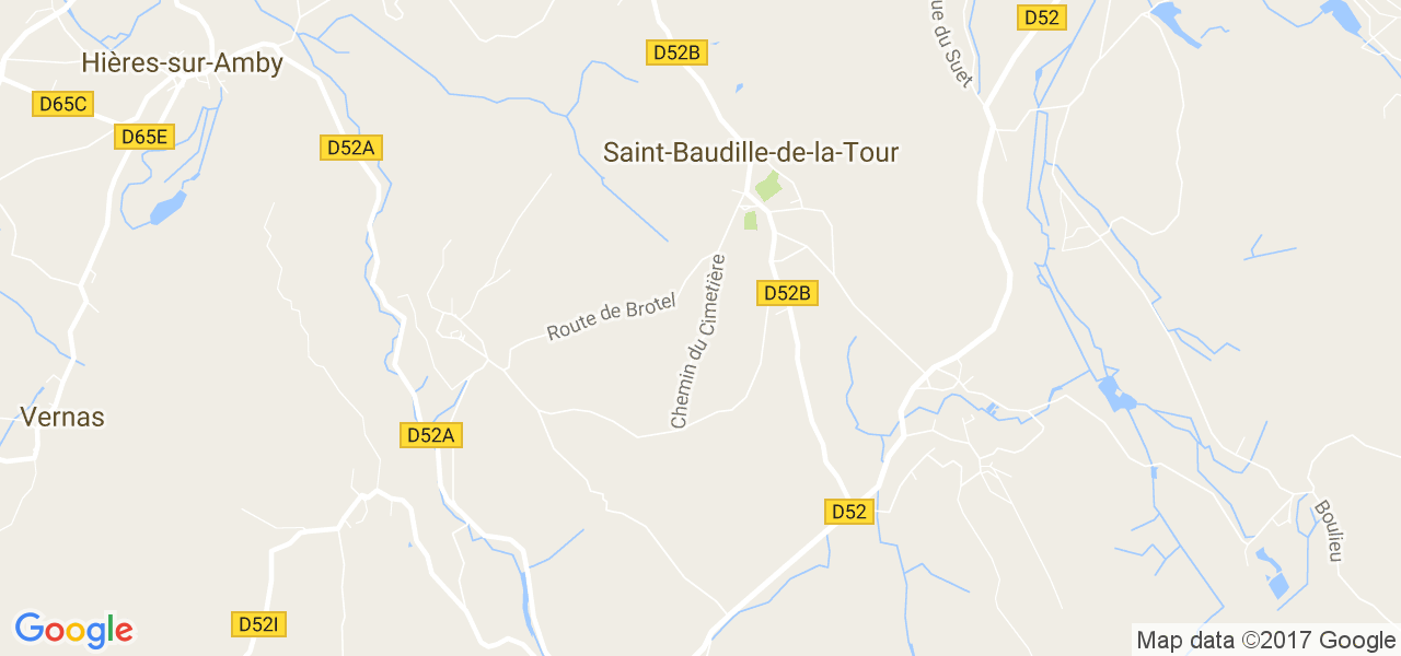 map de la ville de Saint-Baudille-de-la-Tour