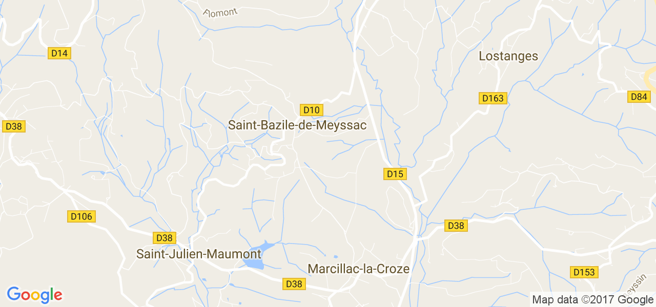 map de la ville de Saint-Bazile-de-Meyssac