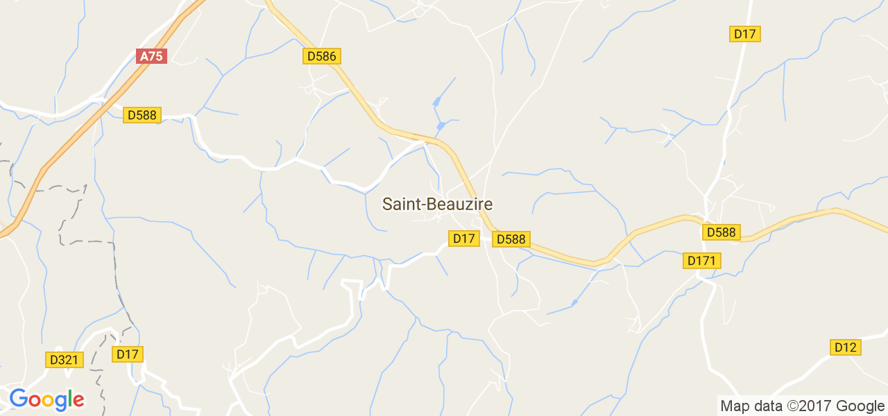 map de la ville de Saint-Beauzire