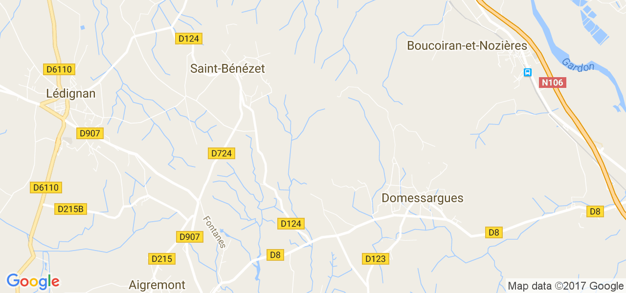 map de la ville de Saint-Bénézet