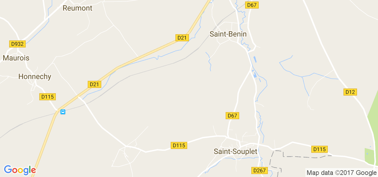 map de la ville de Saint-Benin