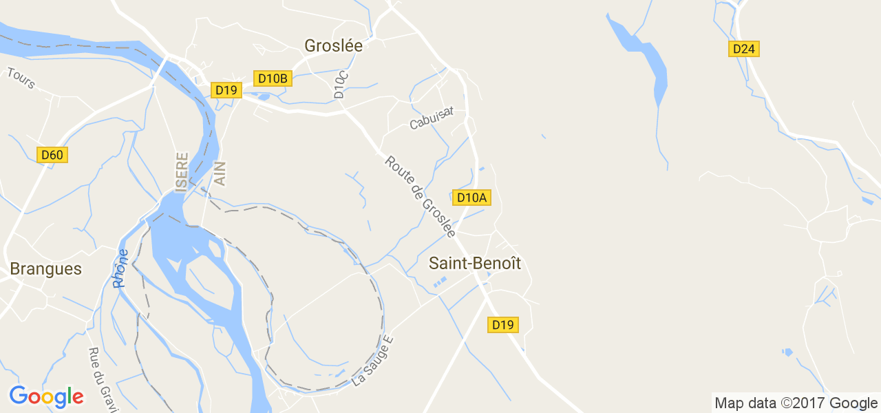 map de la ville de Saint-Benoît