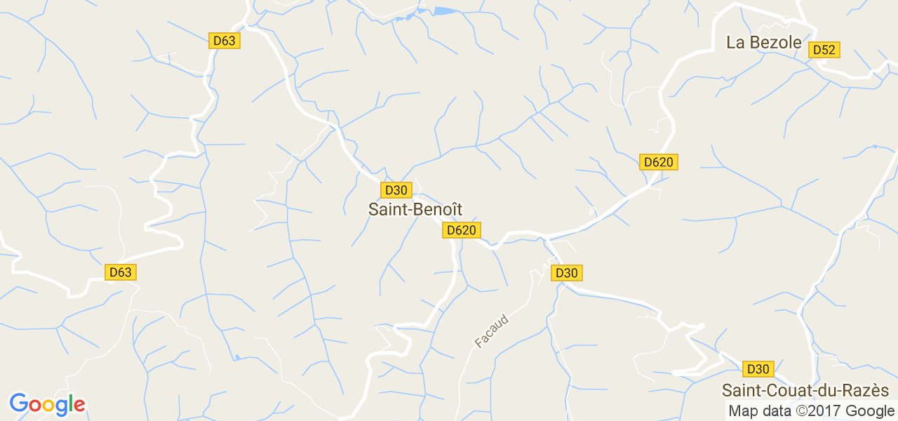 map de la ville de Saint-Benoît