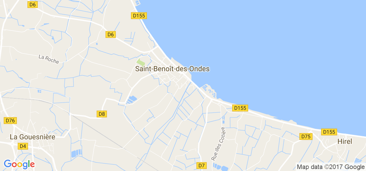 map de la ville de Saint-Benoît-des-Ondes