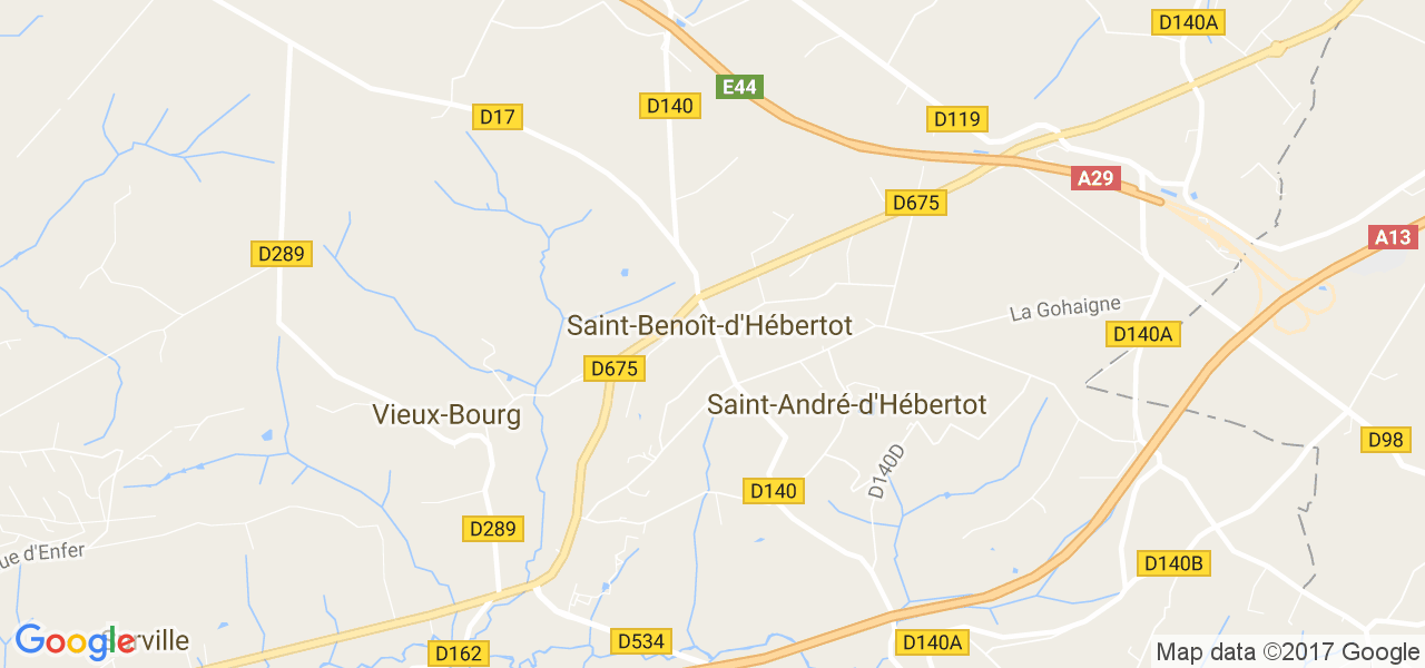 map de la ville de Saint-Benoît-d'Hébertot