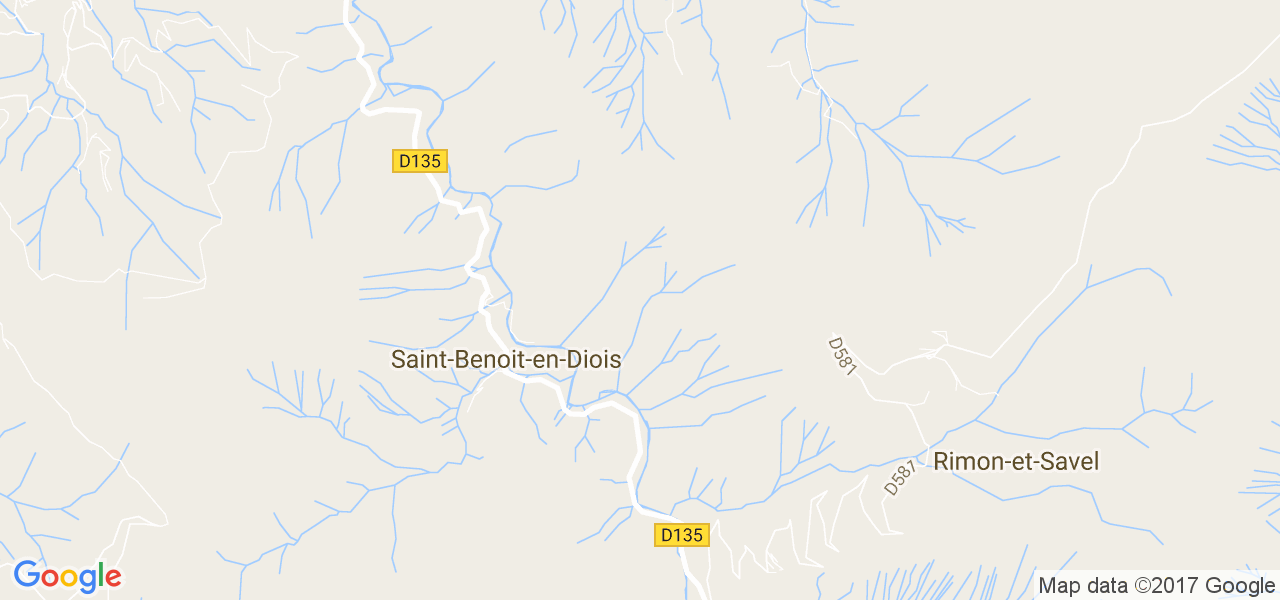 map de la ville de Saint-Benoit-en-Diois