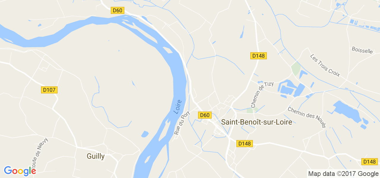 map de la ville de Saint-Benoît-sur-Loire