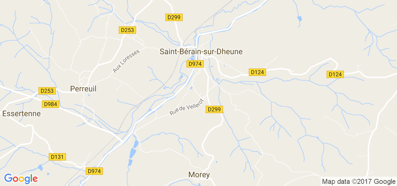 map de la ville de Saint-Bérain-sur-Dheune