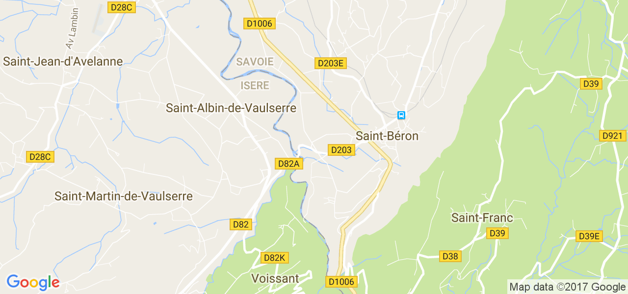 map de la ville de Saint-Béron