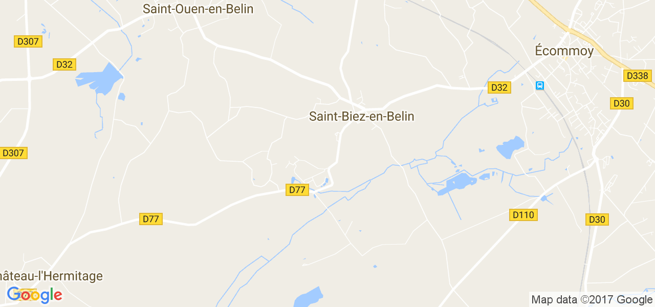 map de la ville de Saint-Biez-en-Belin