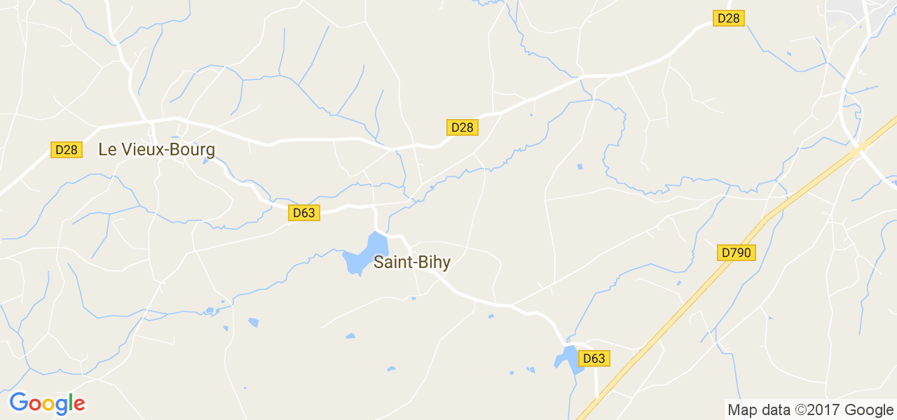 map de la ville de Saint-Bihy