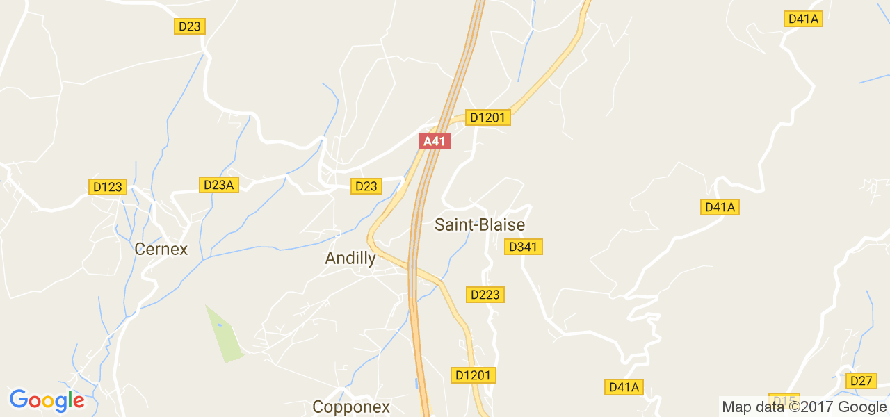 map de la ville de Saint-Blaise