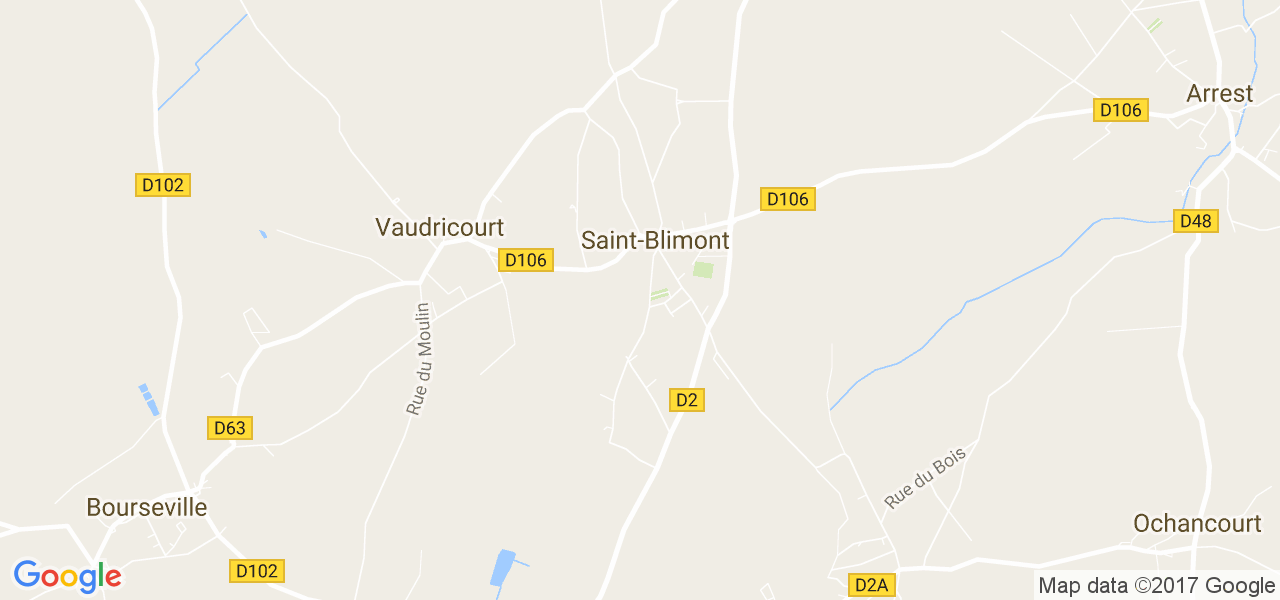 map de la ville de Saint-Blimont