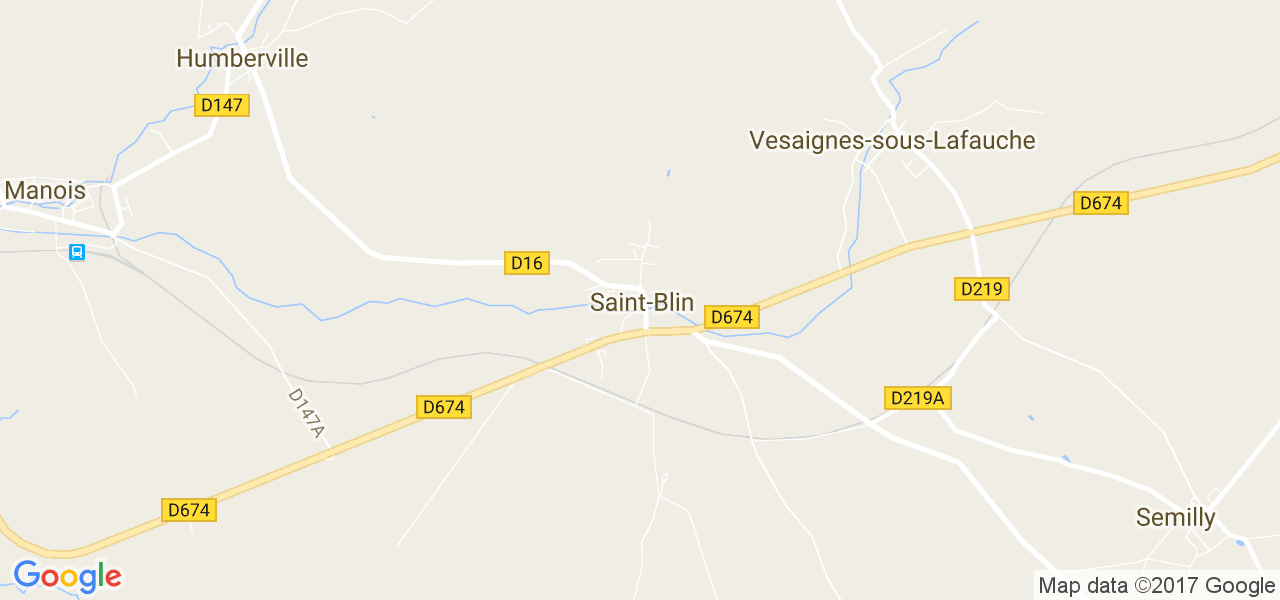 map de la ville de Saint-Blin