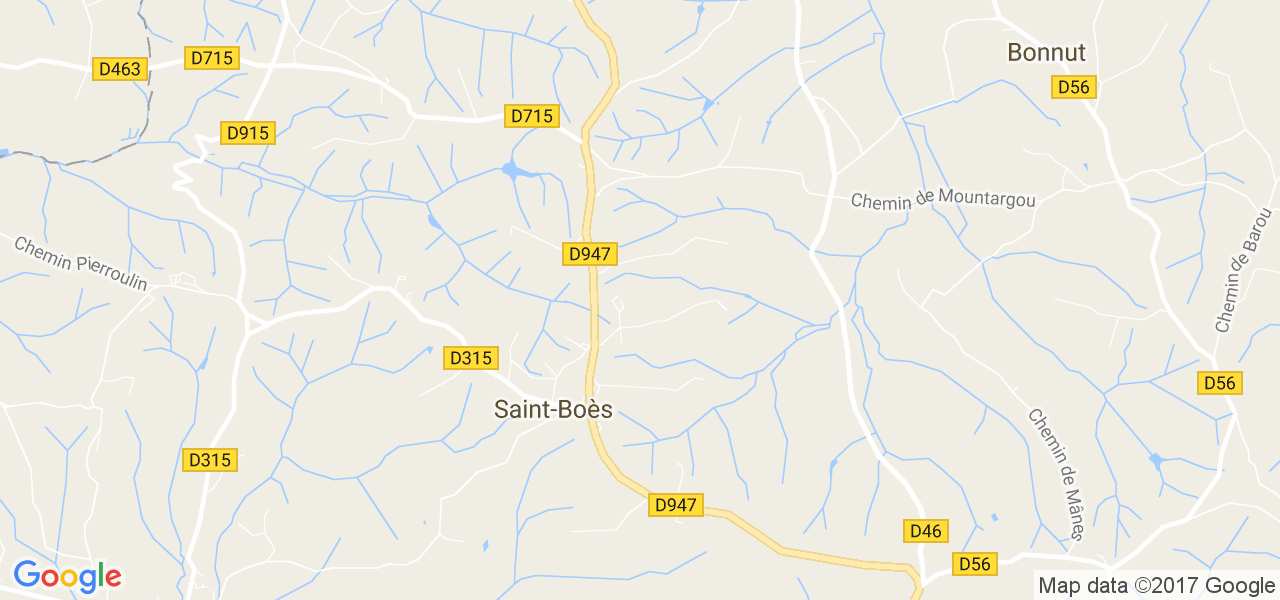 map de la ville de Saint-Boès