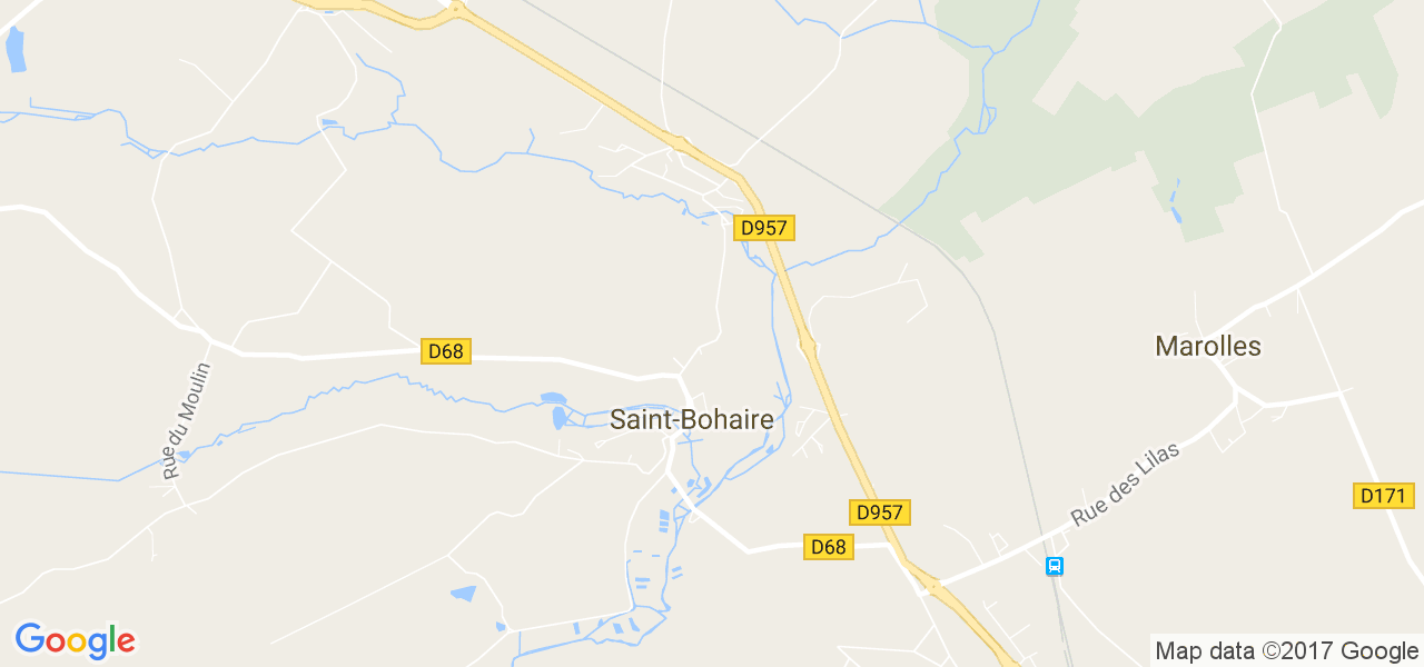 map de la ville de Saint-Bohaire