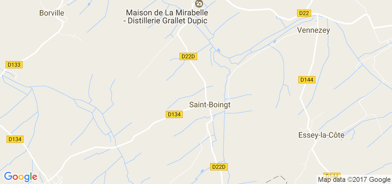 map de la ville de Saint-Boingt