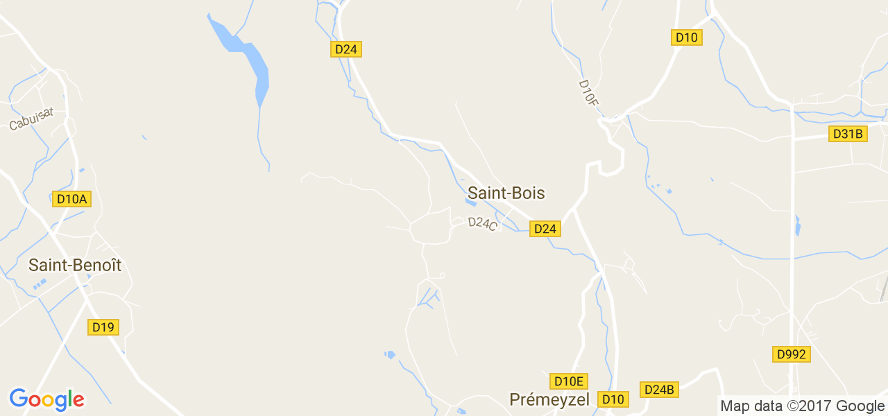 map de la ville de Saint-Bois