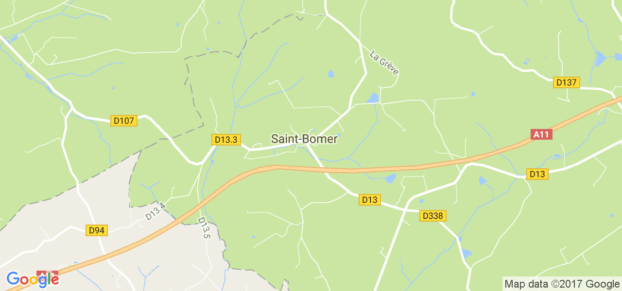 map de la ville de Saint-Bomer