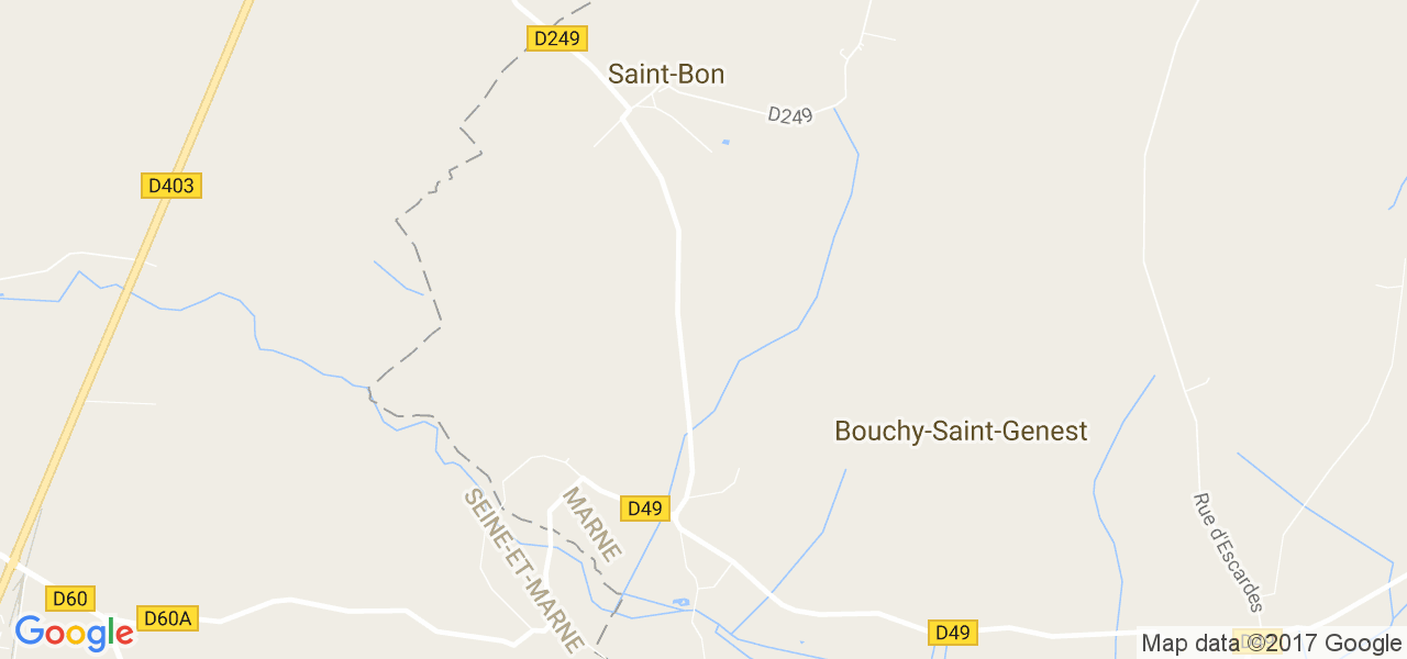 map de la ville de Saint-Bon