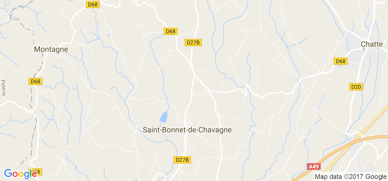 map de la ville de Saint-Bonnet-de-Chavagne