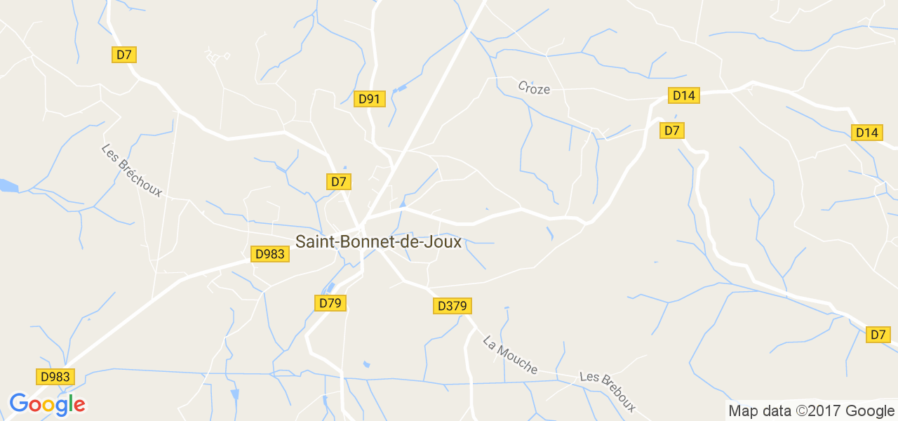 map de la ville de Saint-Bonnet-de-Joux