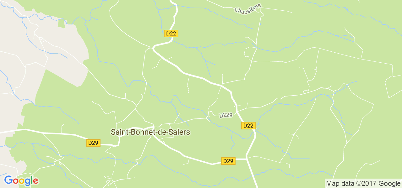 map de la ville de Saint-Bonnet-de-Salers