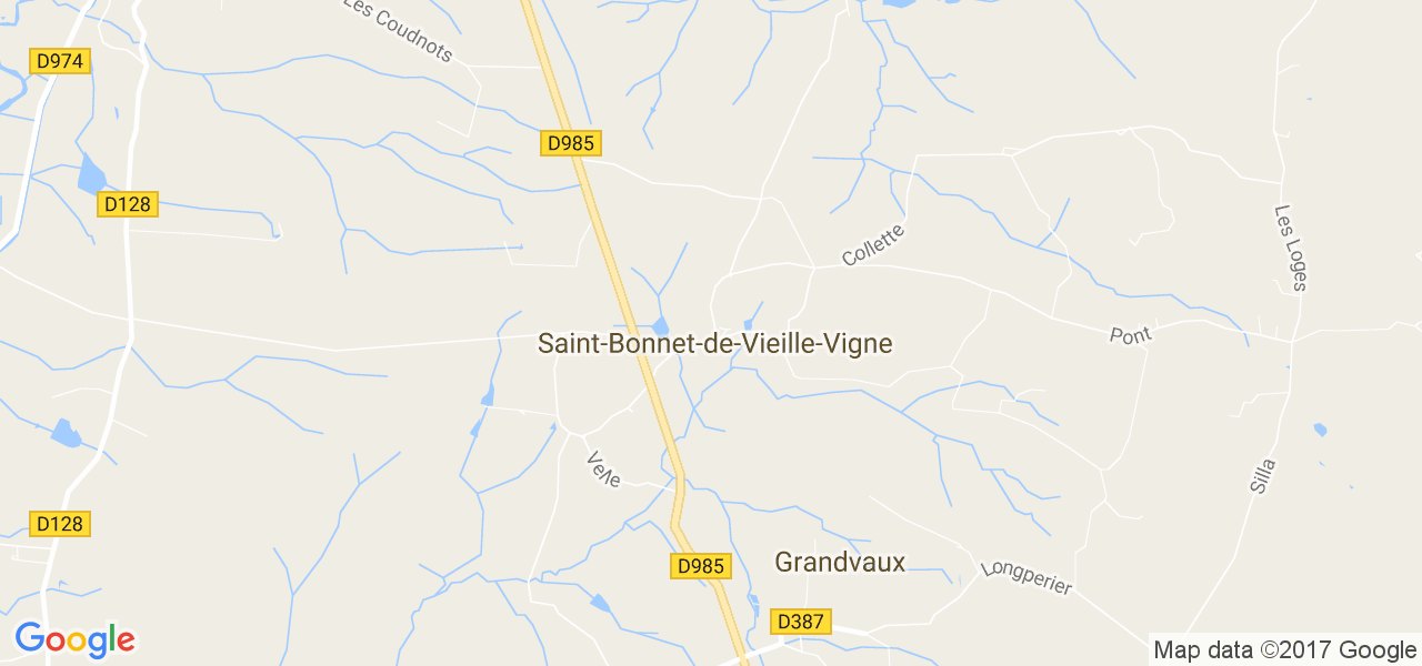 map de la ville de Saint-Bonnet-de-Vieille-Vigne