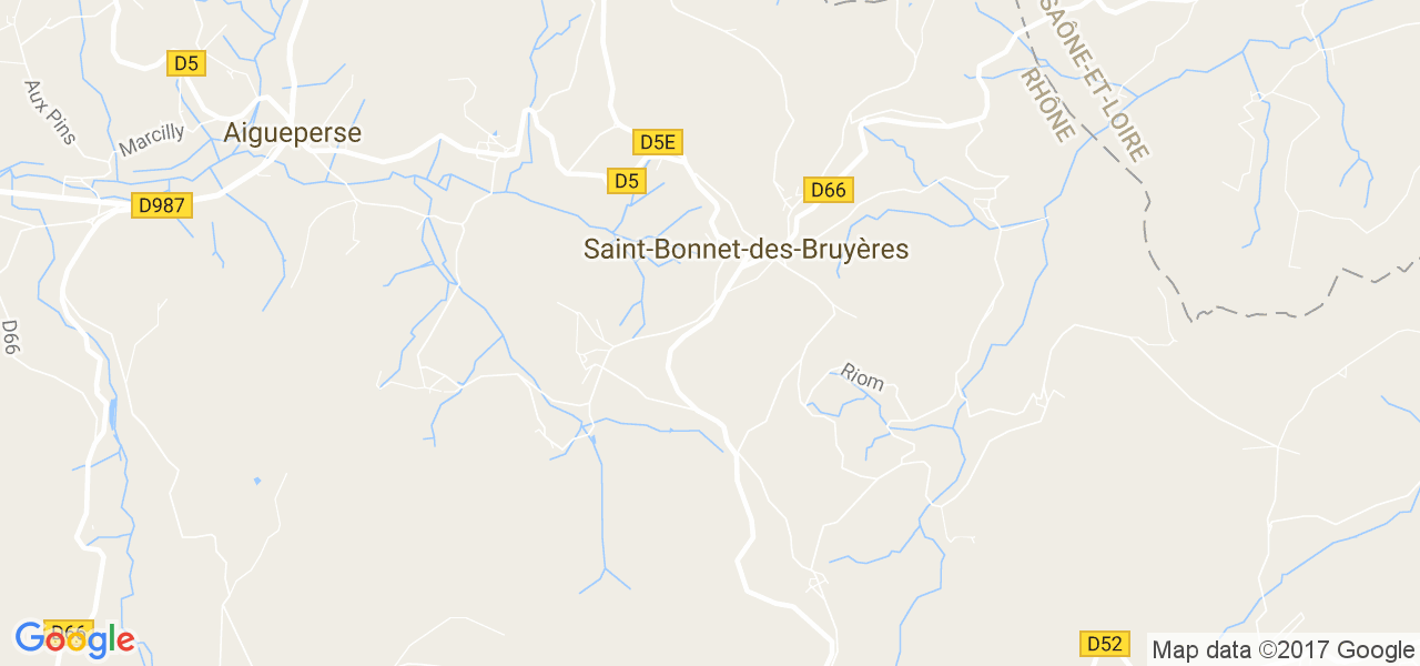 map de la ville de Saint-Bonnet-des-Bruyères