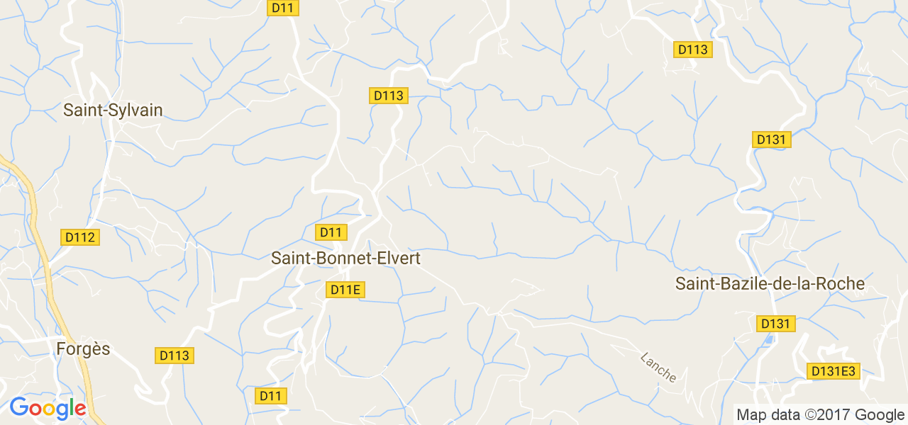 map de la ville de Saint-Bonnet-Elvert