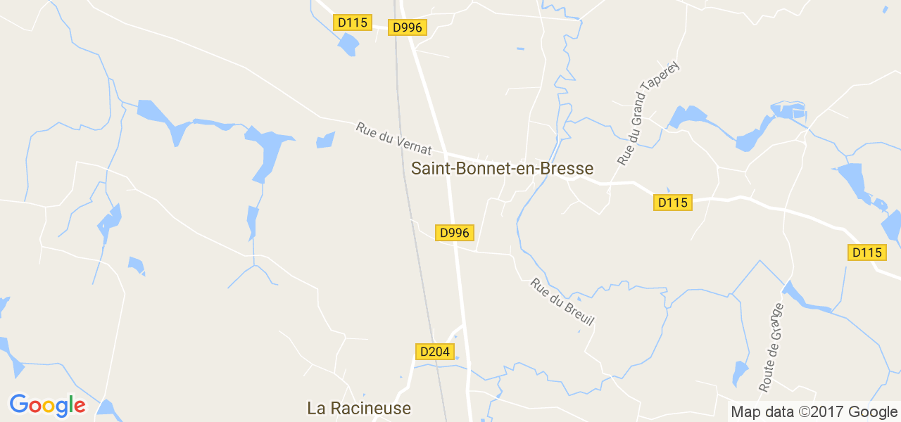 map de la ville de Saint-Bonnet-en-Bresse