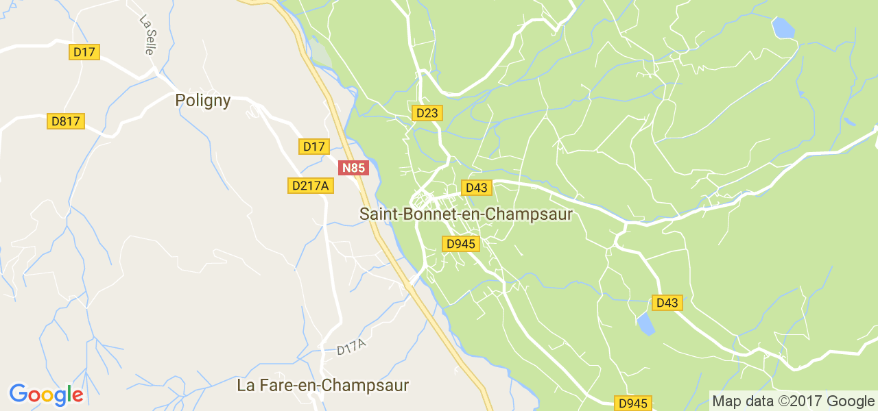 map de la ville de Saint-Bonnet-en-Champsaur