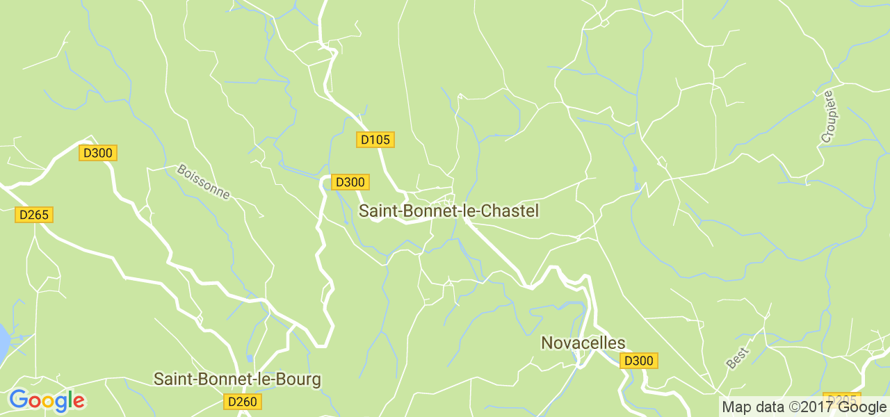 map de la ville de Saint-Bonnet-le-Chastel