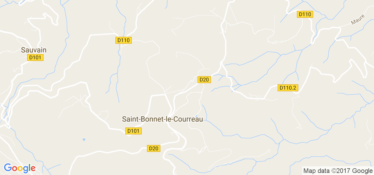 map de la ville de Saint-Bonnet-le-Courreau