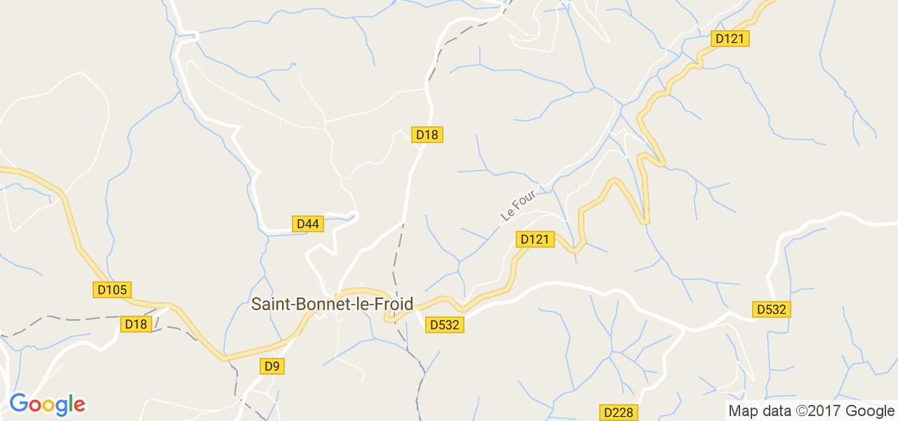 map de la ville de Saint-Bonnet-le-Froid