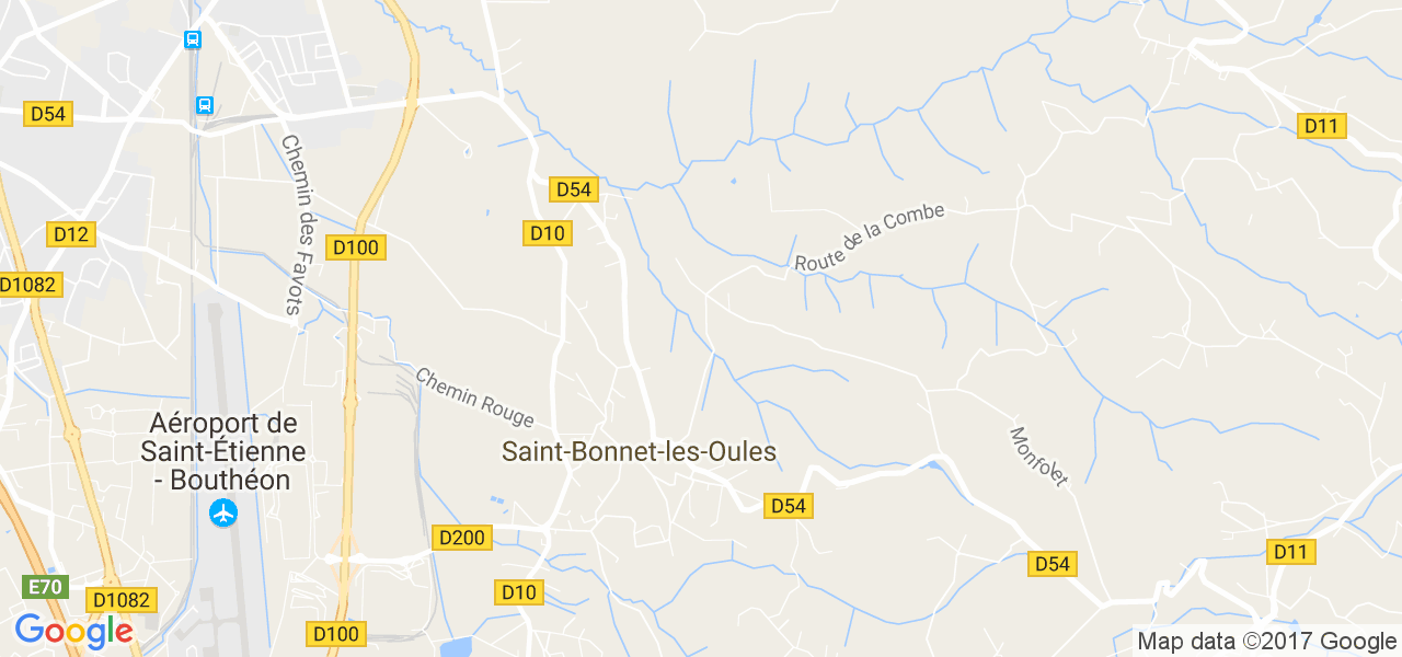 map de la ville de Saint-Bonnet-les-Oules