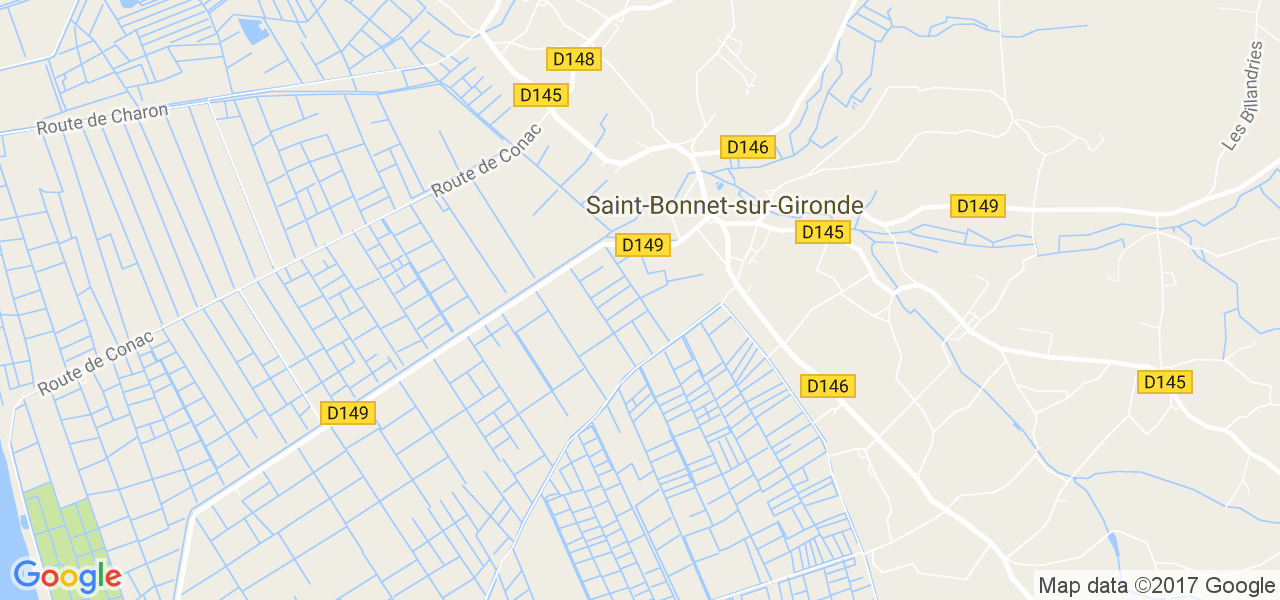 map de la ville de Saint-Bonnet-sur-Gironde